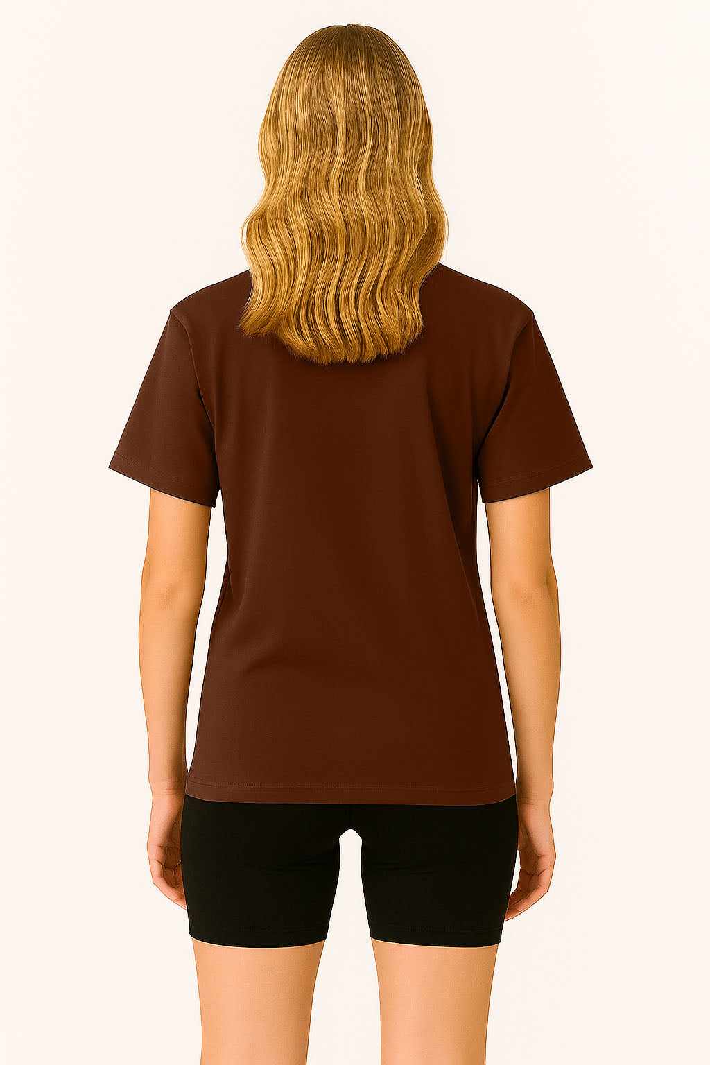 APPETENCE Brown Over Size T-Shirt