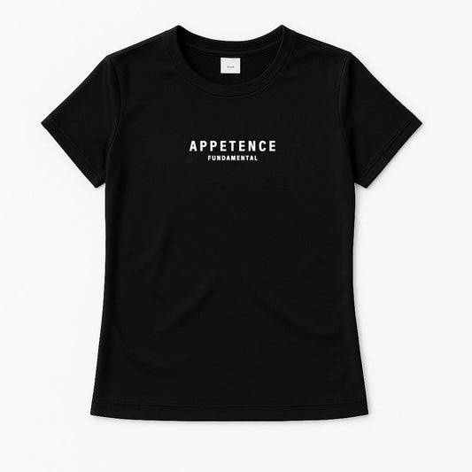 APPETENCE Women's Black Ribbed T-shirt