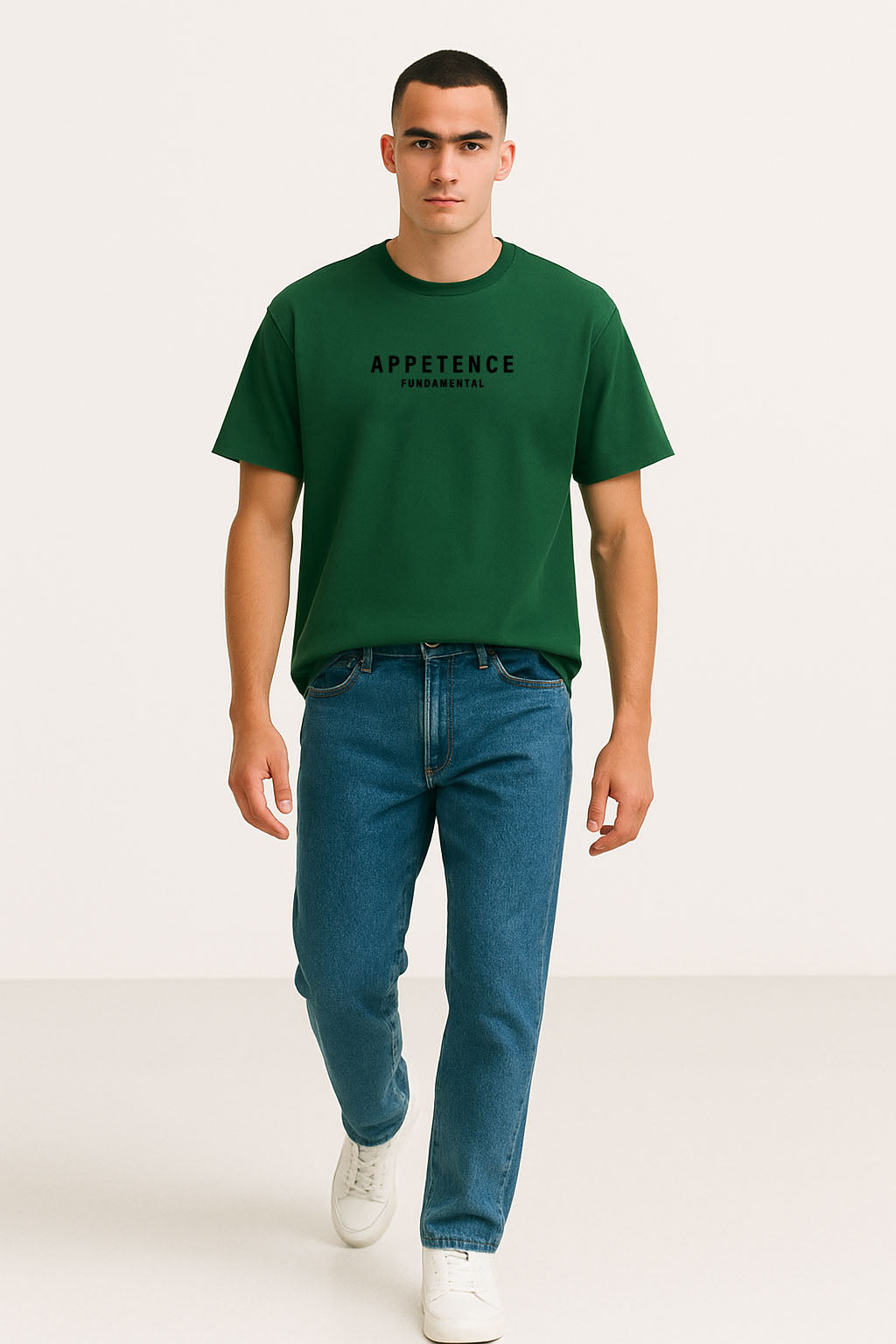 APPETENCE Green Over Size T-Shirt